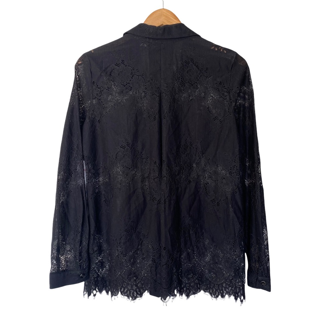 Cabi St. Regis Black Lace Button Up Blouse Size Small - Picture 5 of 8